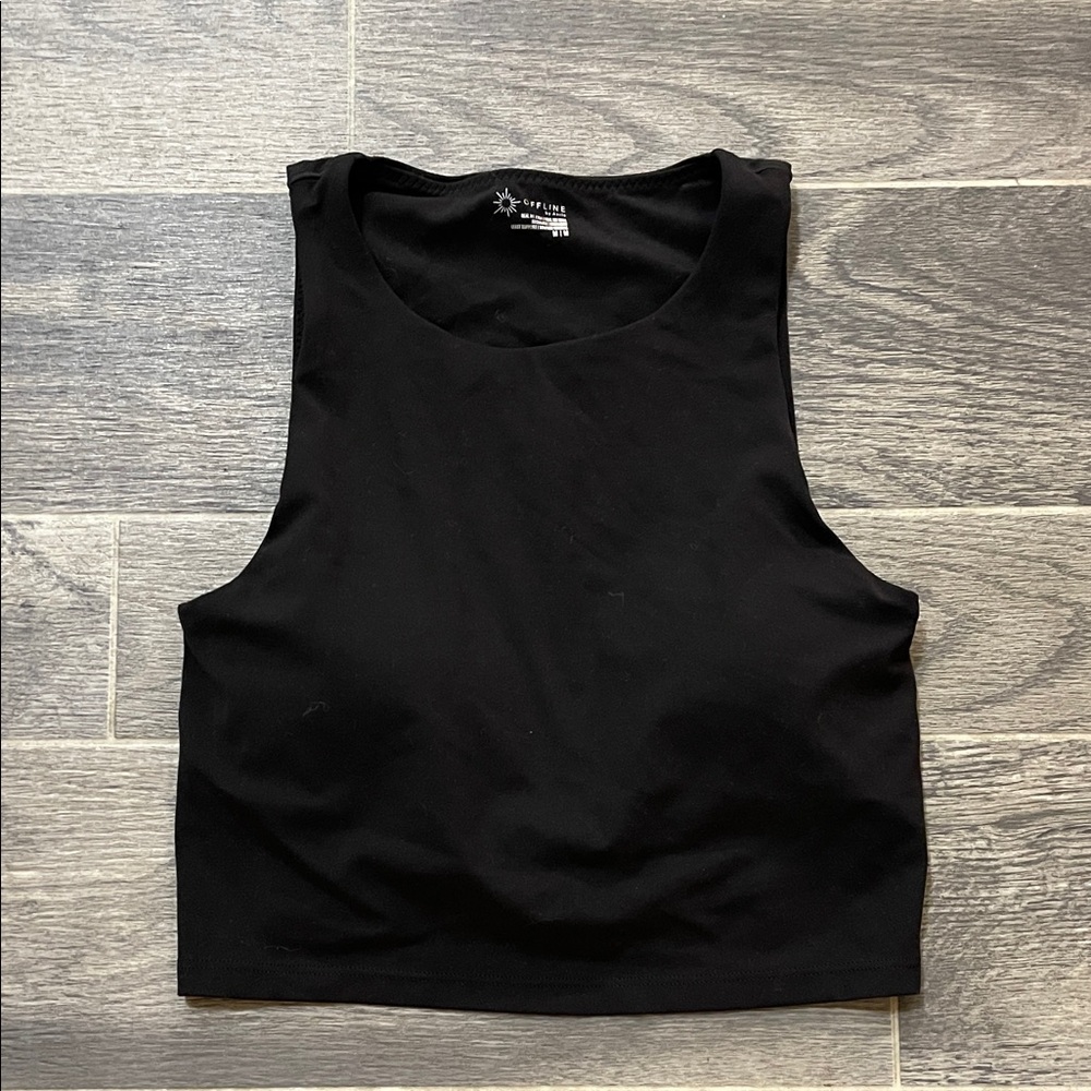 Offline by Aerie Real Me Xtra High Neck Longline Sport Bra - Athletic Style